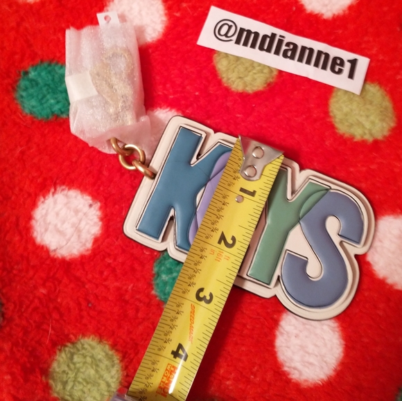 PRICE FIRM! Coach Signature Leather Keychain/Charm - Picture 2 of 4